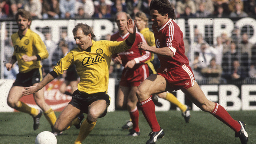 Trận đấu tháng 4/1986 ở Dortmund, Bayern đã giành chiến thắng 3-0. (Nguồn: fcbayern.de)
