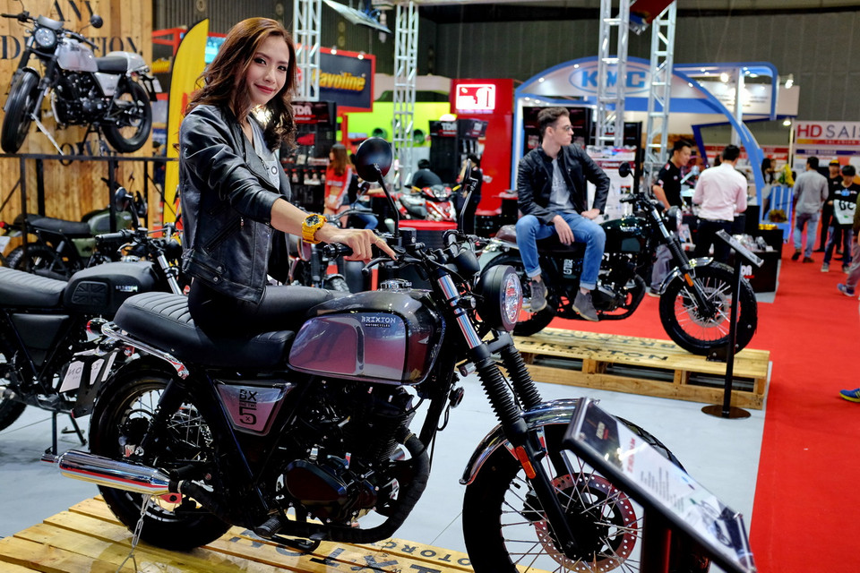Nhiều sản phẩm mới ra mắt của các thương hiệu xe máy, môtô nổi tiếng được giới thiệu tại Vietnam Motorcycle Show 2017. (Ảnh: Thế Anh/Vietnam+)