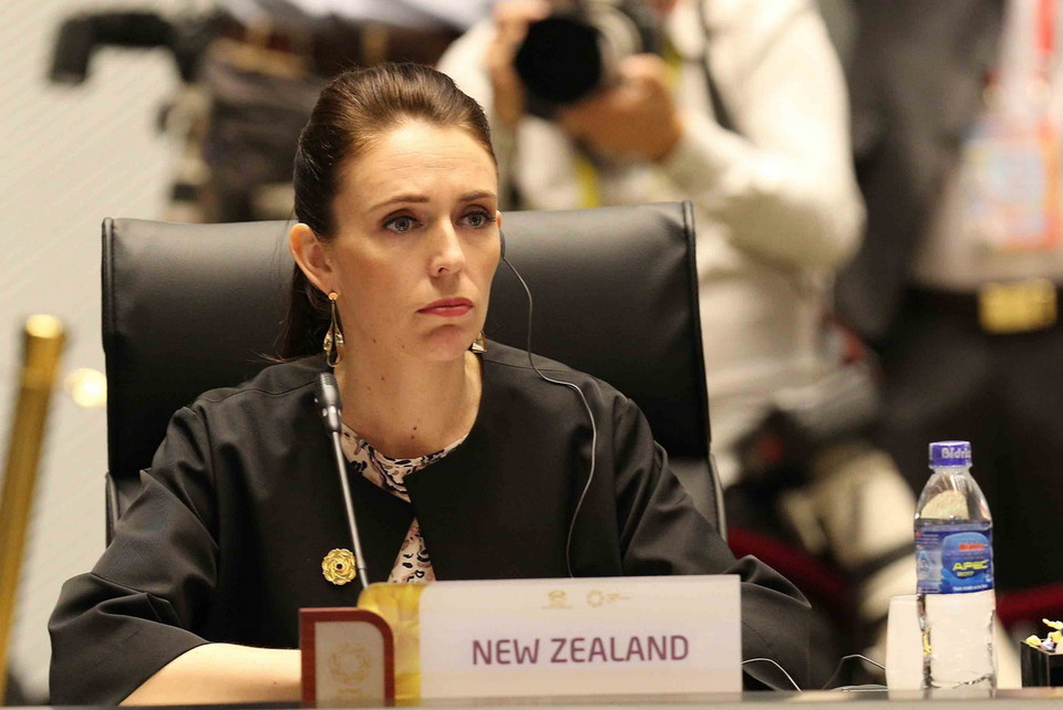 Thủ tướng New Zealand Jacinda Ardern dự phiên họp. (Nguồn: TTXVN)