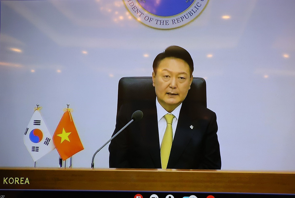 Tổng thống Hàn Quốc Yoon Suk-yeol. (Ảnh: Trí Dũng/TTXVN)