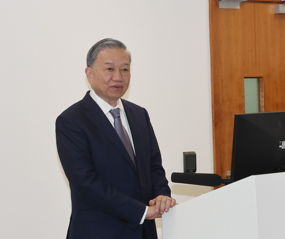 Tổng Bí thư, Chủ tịch nước Tô Lâm phát biểu. (Ảnh: Trí Dũng/TTXVN)