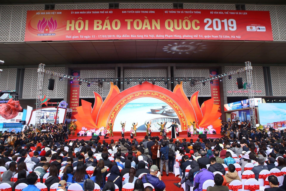 Quang cảnh Lễ bế mạc Hội báo toàn quốc 2019. (Ảnh: Minh Quyết/TTXVN)