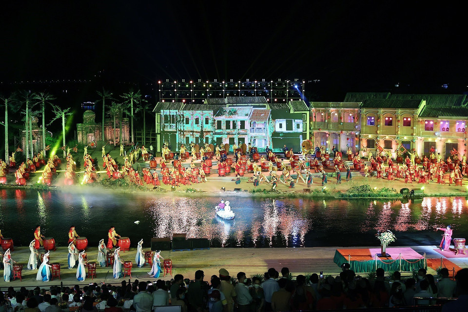 Lễ khai mạc Năm Du lịch quốc gia 2022 với chủ đề Quảng Nam-Điểm đến du lịch xanh được tổ chức tại đảo Ký ức Hội An, thành phố Hội An (Quảng Nam). (Ảnh: Dương Giang/TTXVN)