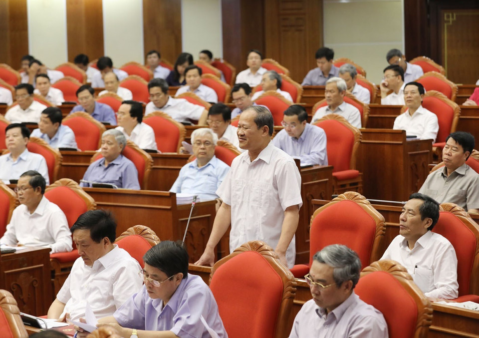 Đồng chí Bế Xuân Trường, Ủy viên Trung ương Đảng, Thứ trưởng Bộ Quốc phòng phát biểu. (Ảnh: Phương Hoa/TTXVN)