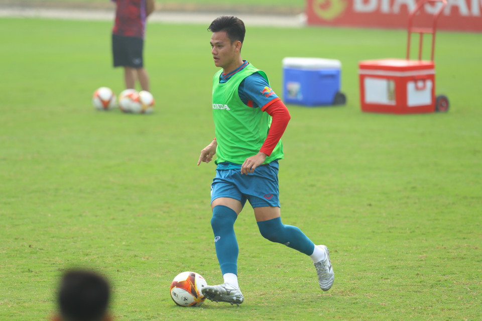 Dẫu vậy, nhóm cầu thủ không gặp áp lực nào. (Ảnh: PV/Vietnam+)