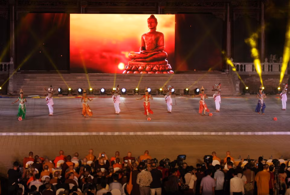 Biểu diễn nghệ thuật của đoàn Sri-Lanka. (Ảnh: Nguyễn Dân/TTXVN)