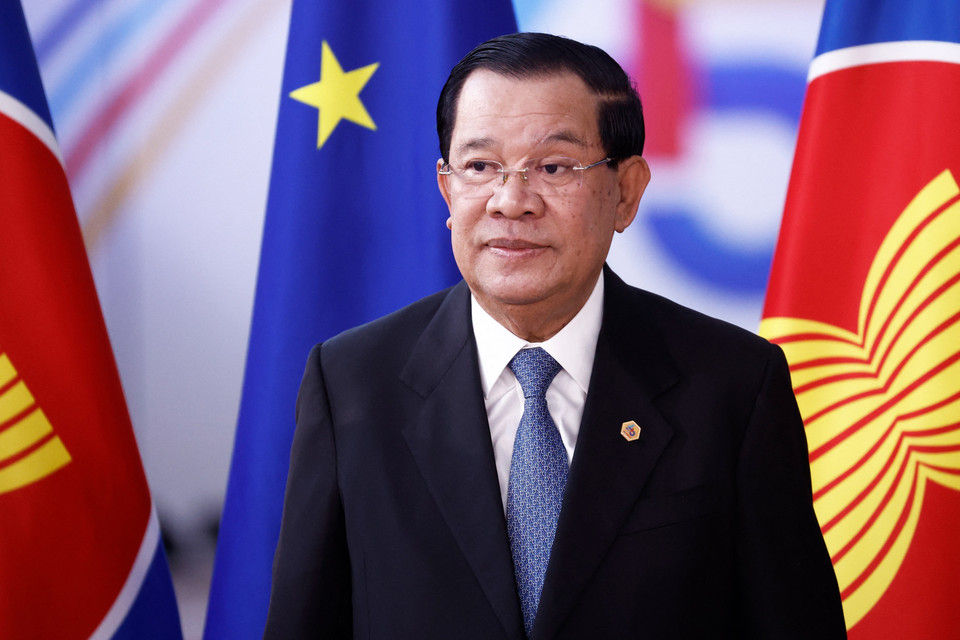 Chiều 26/7, Thủ tướng Chính phủ Hoàng gia Campuchia Samdech Techo Hun Sen (ảnh) tuyên bố sẽ từ chức sau 38 năm lãnh đạo đất nước. (Ảnh: AFP/TTXVN)