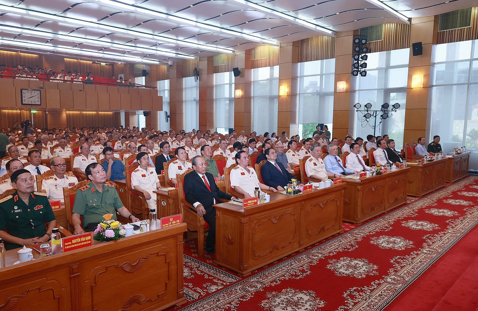 Thủ tướng Phạm Minh Chính và các đại biểu dự Đại hội. (Ảnh: Dương Giang/TTXVN)