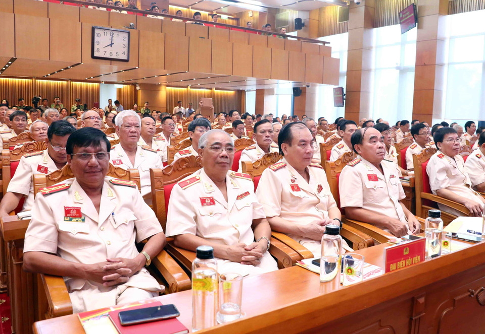 Các cựu Công an Nhân dân Việt Nam tham dự Đại hội. (Ảnh: Phạm Kiên/TTXVN)