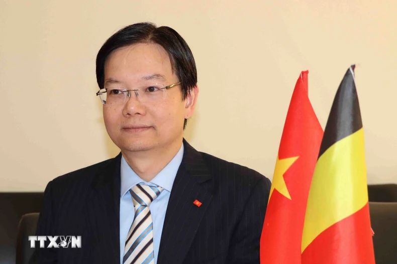 Ông Trần Ngọc Quân, Tham tán, Trưởng Cơ quan Thương vụ Việt Nam tại Bỉ và EU. (Ảnh: Hương Giang/TTXVN)