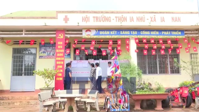 Không khí bầu cử sôi động tại 7 xã biên giới Gia Lai hướng về ngày hội lớn