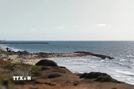 Bãi biển ở thành phố Tel Aviv của Israel. (Ảnh: Thanh Bình/TTXVN)