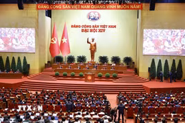 Phiên bế mạc Đại hội XIV của Đảng. (Ảnh: TTXVN)