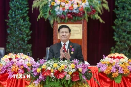 Tổng Bí thư Ban Chấp hành Trung ương Đảng Nhân dân cách mạng Lào, Chủ tịch nước Cộng hòa Dân chủ Nhân dân Lào Thongloun Sisoulith. (Ảnh: THX/TTXVN)