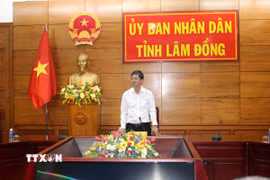 Ông Nguyễn Hồng Hải, Phó Chủ tịch UBND tỉnh Lâm Đồng, chủ trì buổi làm việc. (Ảnh: Hồng Hiếu/TTXVN)