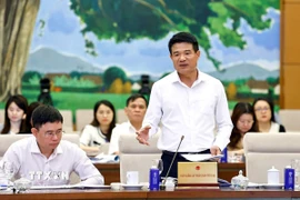 Viện trưởng Viện Kiểm sát nhân dân tối cao Nguyễn Huy Tiến phát biểu. (Ảnh: Doãn Tấn/TTXVN)
