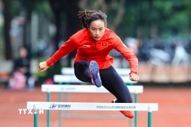 Huỳnh Thị Mỹ Tiên được kỳ vọng sẽ giành HCV SEA Games 33. (Ảnh: Minh Quyết/TTXVN)