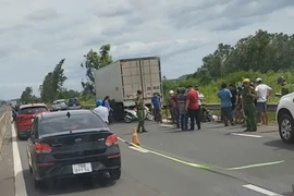 Hiện trường vụ tai nạn khiến ba bà cháu thiệt mạng.