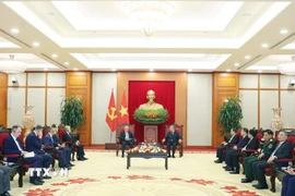 Tổng Bí thư Tô Lâm tiếp Trợ lý Tổng thống, Chủ tịch Hội đồng Biển Liên bang Nga Nicolai Patrushev. (Ảnh: Thống Nhất/TTXVN)