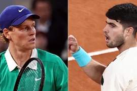 Jannik Sinner đối đầu Carlos Alcaraz ở chung kết Roland Garros 2025.