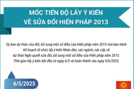 Mốc tiến độ lấy ý kiến về sửa đổi Hiến pháp năm 2013