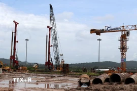 Công trình mở rộng Cảng hàng không quốc tế Phú Quốc. (Ảnh: Lê Huy Hải/TTXVN)