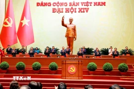 Đoàn Chủ tịch phiên trù bị Đại hội XIV của Đảng. (Ảnh: TTXVN)