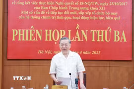Tổng Bí thư Tô Lâm chủ trì phiên họp. (Ảnh: Thống Nhất/TTXVN)