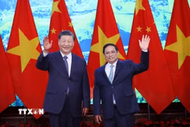 Thủ tướng Phạm Minh Chính hội kiến Tổng Bí thư, Chủ tịch nước Trung Quốc Tập Cận Bình thăm cấp Nhà nước tới Việt Nam (Hà Nội, sáng 13/12/2023). (Ảnh: Dương Giang/TTXVN)