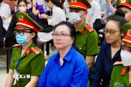 Bị cáo Trương Mỹ Lan tại phiên tòa. (Ảnh: Hồng Giang/TTXVN)