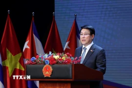 Chủ tịch nước Lương Cường phát biểu. (Ảnh: Lâm Khánh/TTXVN)