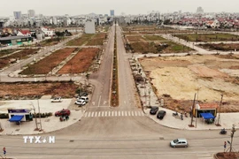 Một góc khu đô thị, nơi giá đất phân lô tăng từ 2 đến 4 tỷ đồng/lô. (Ảnh: Danh Lam/TTXVN)