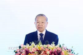 Tổng Bí thư, Chủ tịch nước Tô Lâm phát biểu tại Lễ khởi động Liên hoan nhân dân biên giới Việt-Trung. (Ảnh: Thống Nhất/TTXVN)