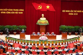 Sau Hội nghị lần thứ 12 khóa XIII, Bộ Chính trị, Ban Bí thư đã ban hành các kết luận, chỉ đạo tích cực vận hành mô hình chính quyền địa phương 2 cấp. (Ảnh: Phạm Kiên/TTXVN)