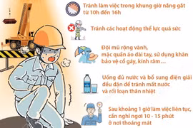 Cẩn trọng với sốc nhiệt khi làm việc ngoài trời nắng nóng