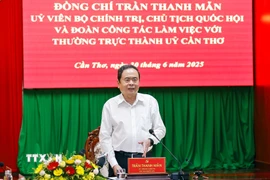Chủ tịch Quốc hội Trần Thanh Mẫn phát biểu. (Ảnh: Doãn Tấn/TTXVN)