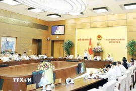 Phiên họp thứ 38 Ủy ban Thường vụ Quốc hội. (Ảnh: Thống Nhất/TTXVN)