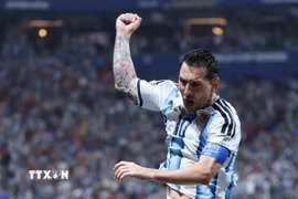 Messi thiết lập nên hàng loạt kỷ lục tại World Cup. (Ảnh: AFP/TTXVN)