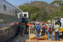Hiện trường vụ tai nạn. (Nguồn: AFP)