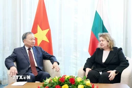 Tổng Bí thư Tô Lâm hội kiến Chủ tịch Quốc hội Bulgaria Nataliya Kiselova. (Ảnh: Thống Nhất/TTXVN)