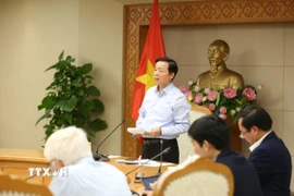 Phó Thủ tướng Trần Hồng Hà phát biểu tại cuộc họp. (Ảnh: Diệp Trương/TTXVN)