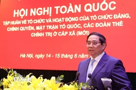 Thủ tướng Phạm Minh Chính phát biểu chỉ đạo Hội nghị. (Ảnh: Văn Điệp/TTXVN)