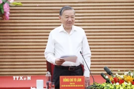 Tổng Bí thư Tô Lâm phát biểu. (Ảnh: Thống Nhất/TTXVN)