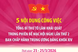 Năm nội dung công việc Tổng Bí thư khái quát trong phiên bế mạc Hội nghị Trung ương 2 khóa XIV