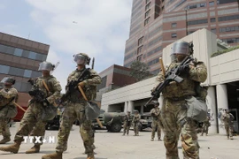 Lực lượng Vệ binh Quốc gia Mỹ. (Ảnh: THX/TTXVN)