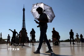 Trời nắng gay gắt tại Paris, Pháp. (Ảnh: Reuters/TTXVN)