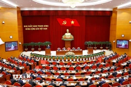 Phiên khai mạc Hội nghị Ban Chấp hành Trung ương Đảng khóa XIII. (Ảnh: Doãn Tấn/TTXVN)