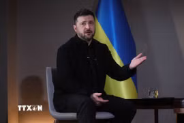 Tổng thống Ukraine Volodymyr Zelensky. (Ảnh: PAP/TTXVN)