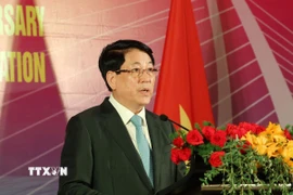 Chủ tịch nước Lương Cường phát biểu chào mừng. (Ảnh: Lâm Khánh/TTXVN)
