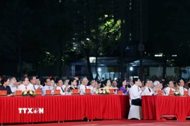 Tổng Bí thư Tô Lâm và các đại biểu dự chương trình. (Ảnh: Thống Nhất/TTXVN)